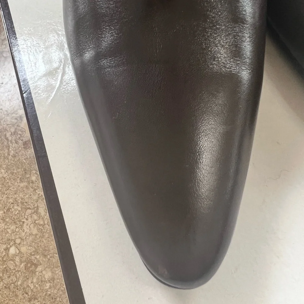 New with box Size 8.5 Coach Marin Brown Calf Leather Stiletto Boots - Picture 5 of 8